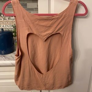 Soft Pink Tank Top with Heart